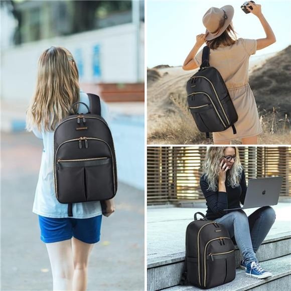 Laptop Backpack for Women fits 15.6'' Computer Backpack with USB Charging Port - Picture 2 of 6